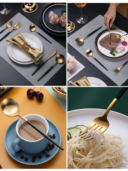 Elegant Western Flatware Set with Spoon, Fork & Knife