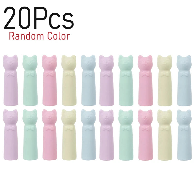 Cute Cat Pencil Top Eraser Caps