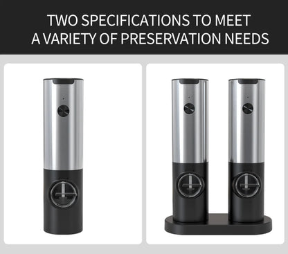 Electric Stainless Steel Spice Grinder with LED Light & Charging Base
