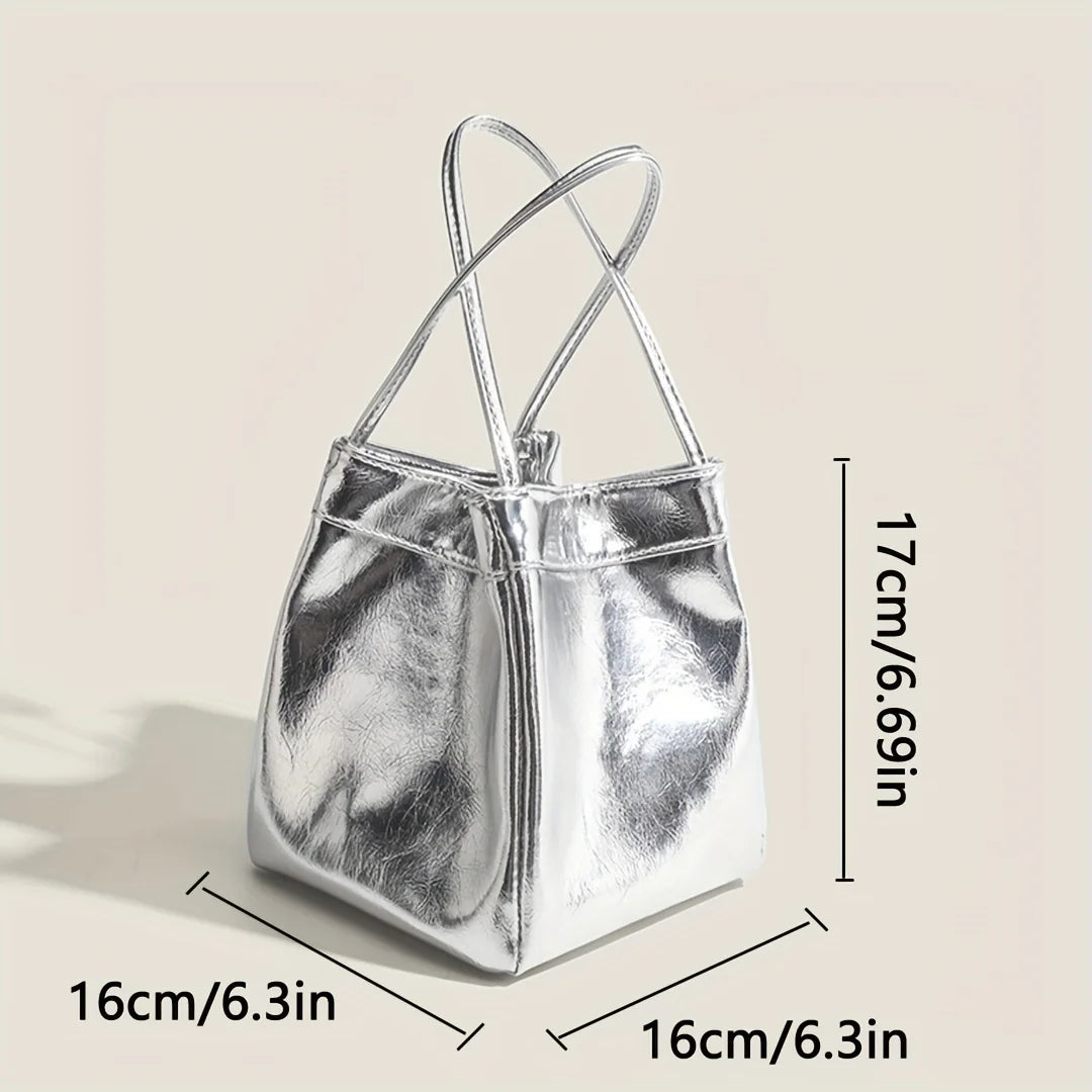 Women’s PU Drawstring Purse with Matching Wallet