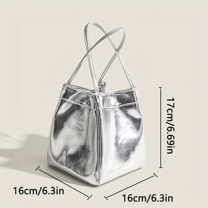 Women’s PU Drawstring Purse with Matching Wallet