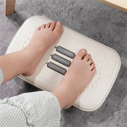 Rocking Footrest with Foot Massage Rollers for Desk