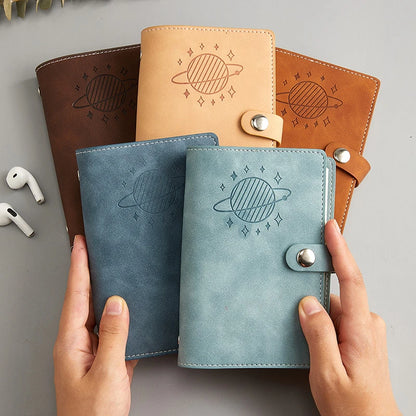 A7 PU Leather 6-Ring Binder Notebook Cover