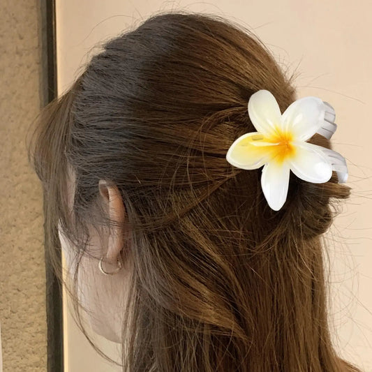 Hawaiian Gradient Flower Hair Claw Clip