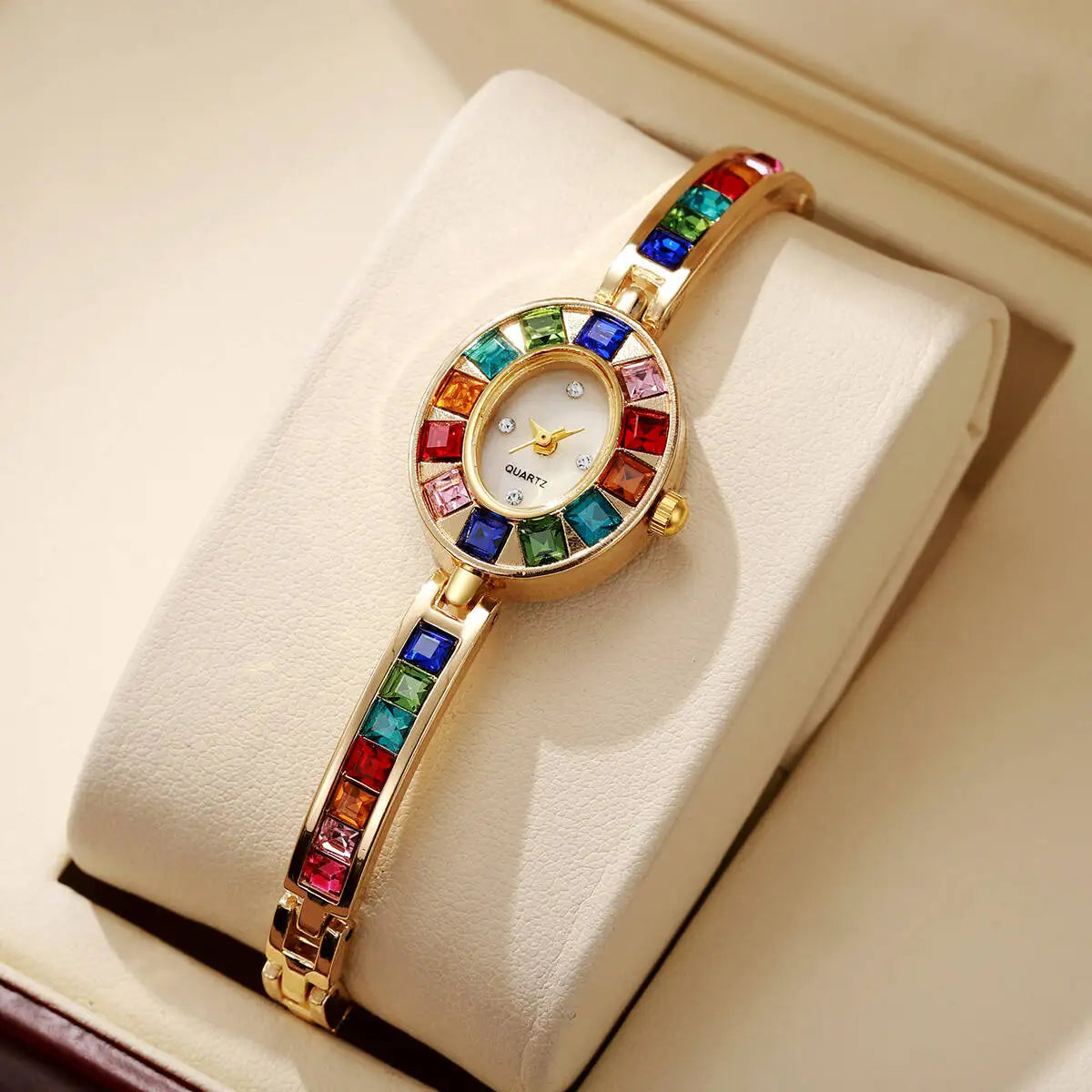 Rhinestone Bracelet Quartz Watch