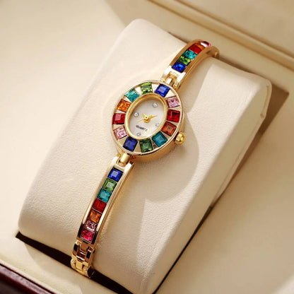 Rhinestone Bracelet Quartz Watch