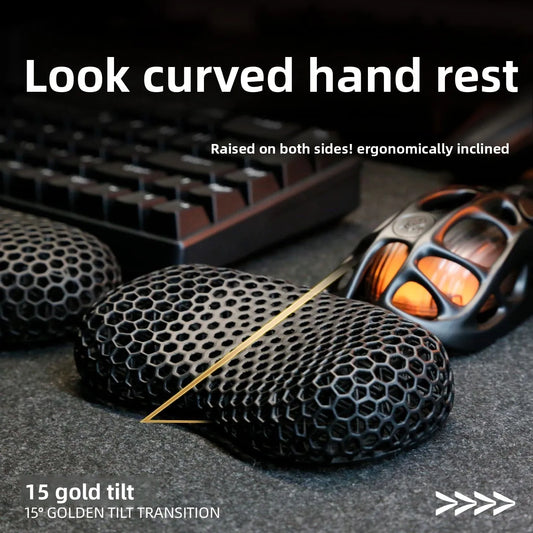 Ergonomic Mouse Wrist Rest TPE Hand Rest Pressure-Reducing Breathable Wrist Support Pad for Gaming Office Typing Pain Relief