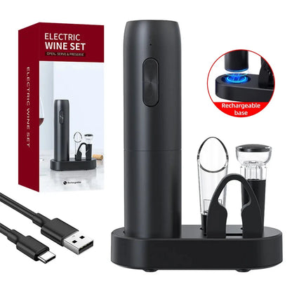 USB Rechargeable Electric Wine Opener Set
