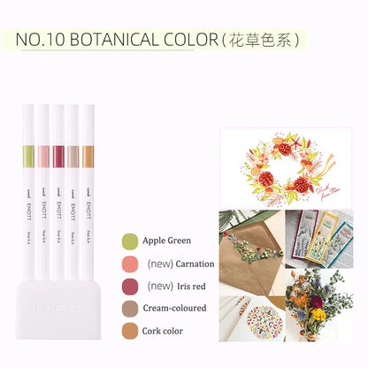 5pc Uni EMOTT Fiber Marker Pen water-based