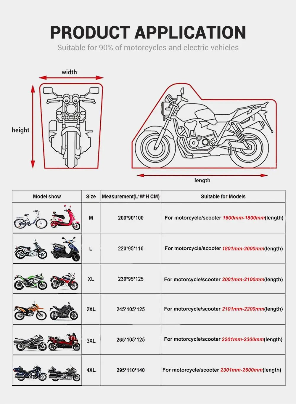 All-Season UV Protective Motorbike Cover