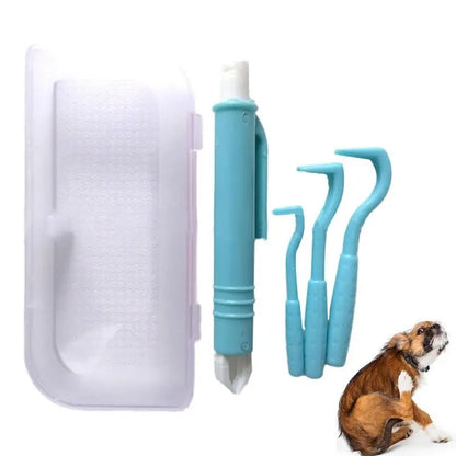 Pet Tick Remover Kit with Hooks & Tweezers
