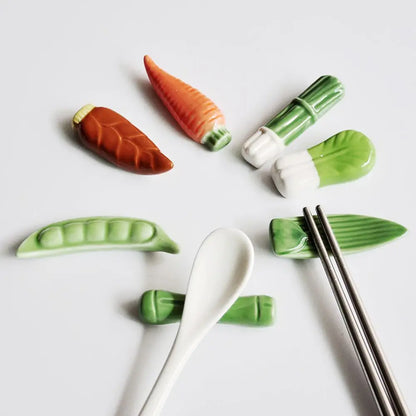Vegetable Ceramic Chopstick Rest