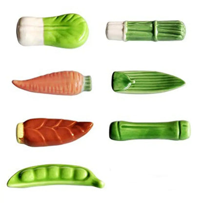 Vegetable Ceramic Chopstick Rest