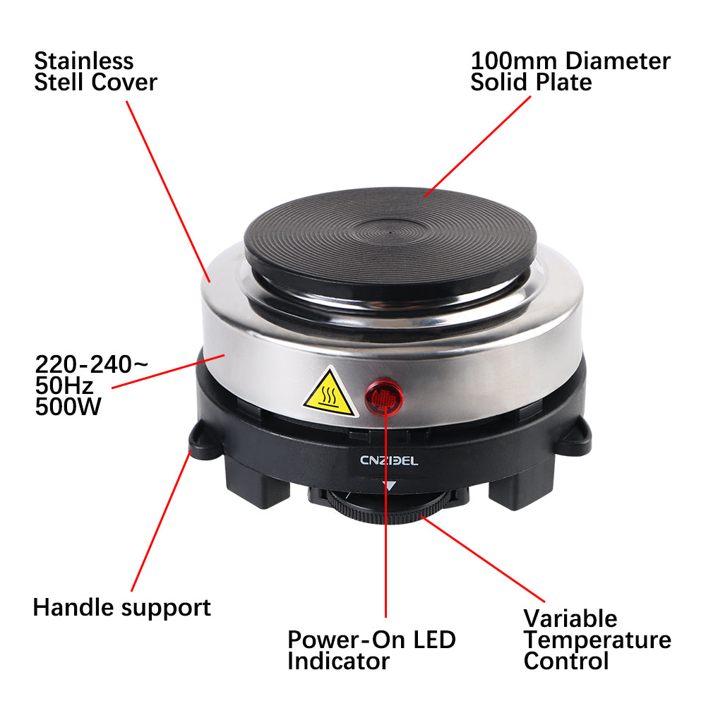 Milk Water Coffee Heating Furnace Multifunctional Mini Electric Heater Stove Hot Cooker Plate 500W 220V KitchenAppliance EU Plug