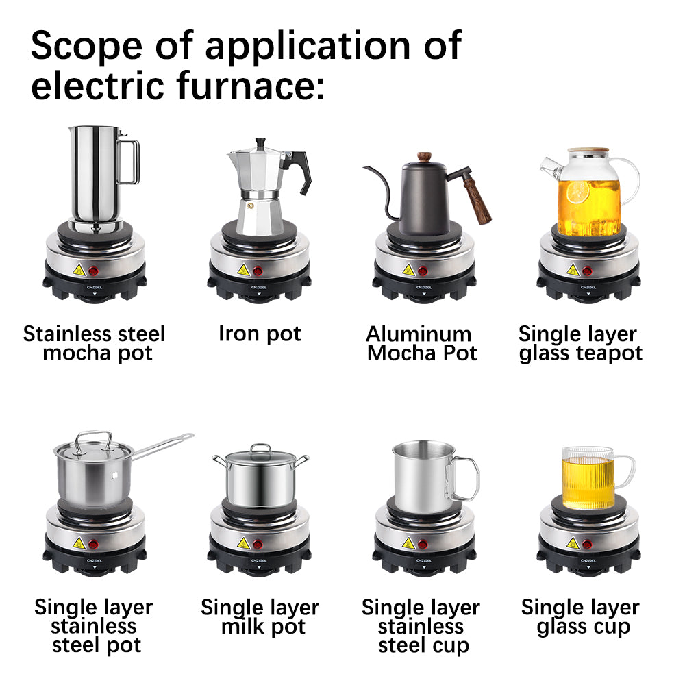 Milk Water Coffee Heating Furnace Multifunctional Mini Electric Heater Stove Hot Cooker Plate 500W 220V KitchenAppliance EU Plug