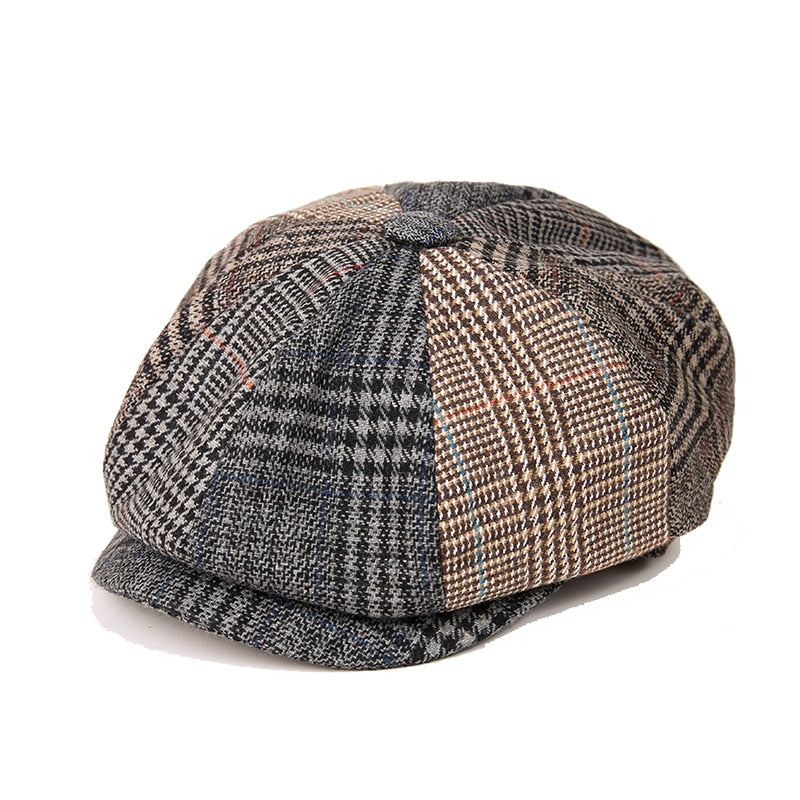 Wool Stitching Flat Cap