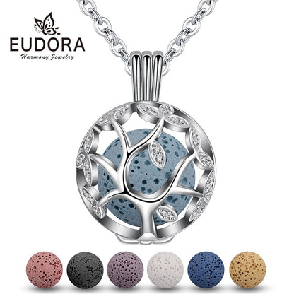 EUDORA 14mm Tree Of Life Pendant Aromatherapy