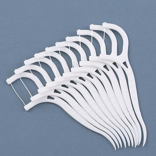 100Pcs Dental Floss Flosser Picks Toothpicks