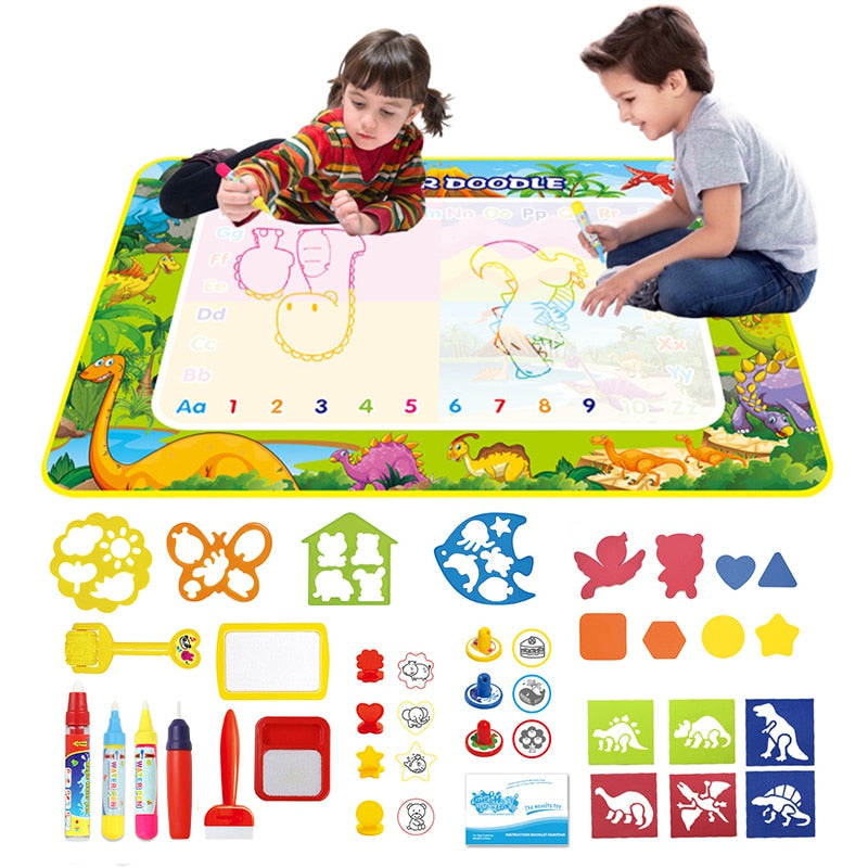 educational game drawing mat dinosaur