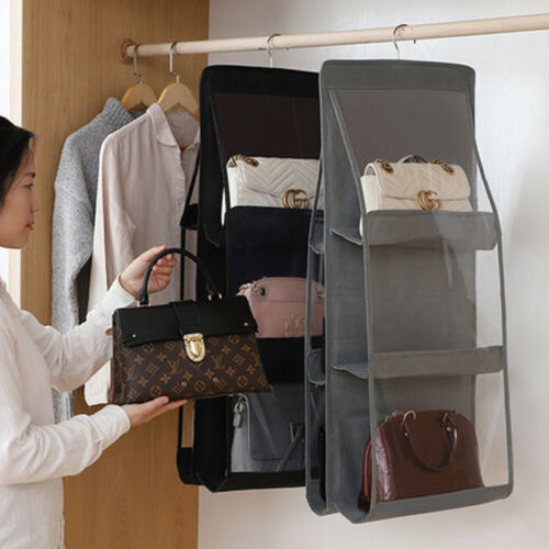 6 Pocket Folding Hanging Handbag Organizer