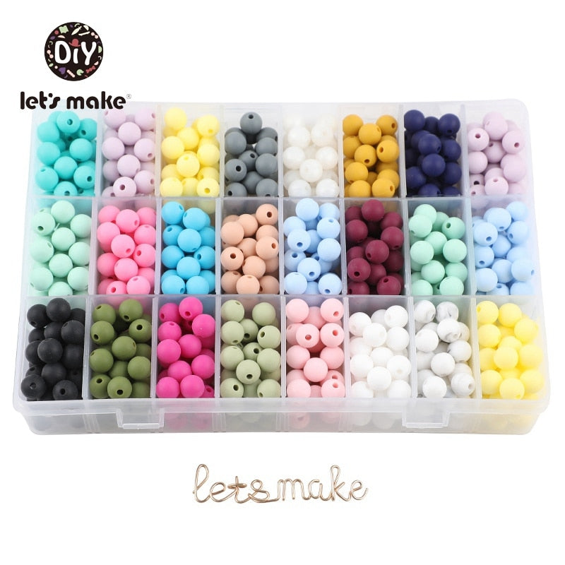 9mm 50pc Silicone Beads For Making Necklace