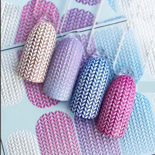 3D Acrylic Engraved  Nail Sticker