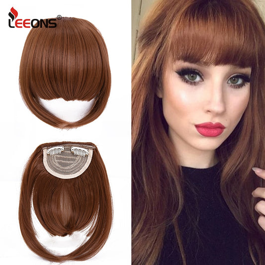 Leeons Short Synthetic Bangs Heat Resistant Hairpieces