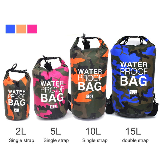 2/5/10/15L Outdoor  Waterproof Portable Rafting Diving Dry Bag Sack