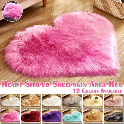 Heart Shape Fluffy Rugs  For Kids Bedroom