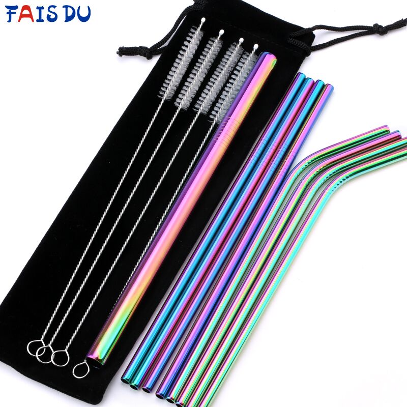 Metal Reusable 304 Stainless Steel Straws