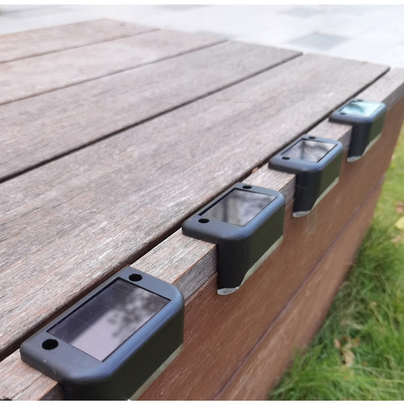 1/4/10/20pcs LED Solar Stair Lights