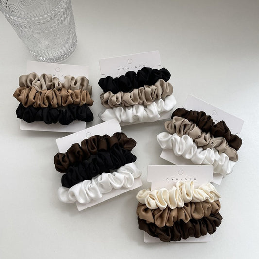 3Pcs/set Silk Satin Hair Rubber Bands